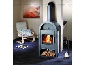 HAAS SOHN NIVALA piec wolnostojący z płaszczem wodnym 15,3 kW | Szary - image 2