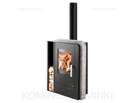 HAAS SOHN NORDBY piec wolnostojący 6,4 kW | Czarny / Kamień: Steatyt