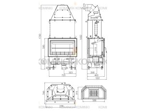 HAAS SOHN NOVARA 17 wkład kominkowy z płaszczem wodnym 17,4 kW | Antracyt - image 2