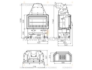HAAS SOHN NOVARA wkład kominkowy 12,2 kW | Antracytowy - image 2