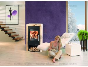 HAAS SOHN PINEROLO piec wolnostojący 6,4 kW | Czarny / Kamień: Piaskowiec - image 2