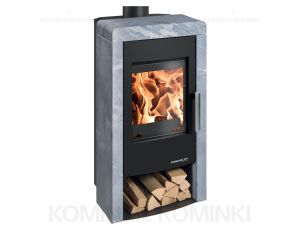 HAAS SOHN PINEROLO piec wolnostojący 6,4 kW | Czarny / Kamień: Steatyt