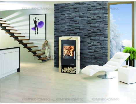 HAAS SOHN PINEROLO piec wolnostojący 6,4 kW | Czarny / Kamień: Steatyt - 4