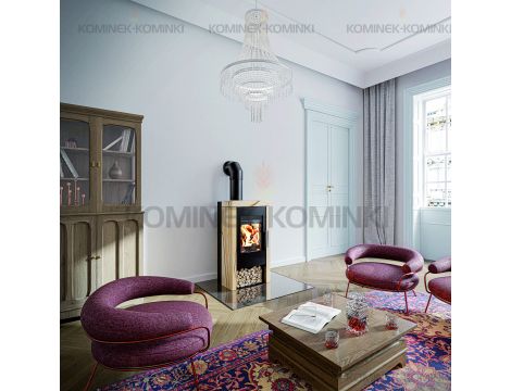 HAAS SOHN PINEROLO piec wolnostojący 6,4 kW | Czarny / Kamień: Steatyt - 5