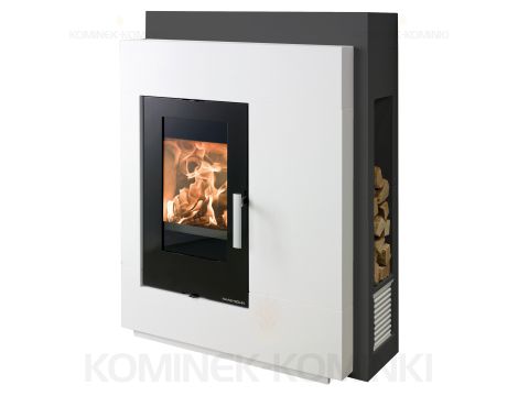 HAAS SOHN PINUS II piec wolnostojący narożny z zabudową 8,8 kW | Beton