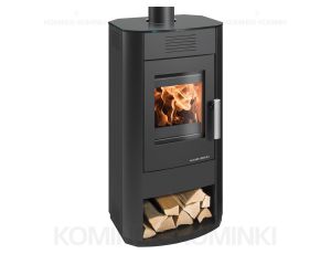 HAAS SOHN SALERNO II piec wolnostojący 4,4 kW | Czarny / Szklana Pokrywa