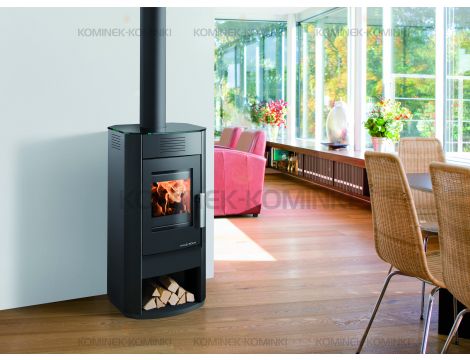 HAAS SOHN SALERNO II piec wolnostojący 4,4 kW | Czarny / Szklana Pokrywa - 2