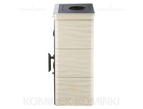 HAAS SOHN SARA piec wolnostojący kaflowy 6,4 kW | Czarny / Kafle: Capuccino - 4