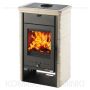 HAAS SOHN SARA piec wolnostojący kaflowy 6,4 kW | Czarny / Kafle: Capuccino - 2