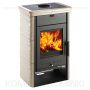 HAAS SOHN SARA piec wolnostojący kaflowy 6,4 kW | Czarny / Kafle: Capuccino - 4