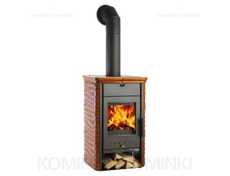HAAS SOHN SARA piec wolnostojący kaflowy 6,4 kW | Kafle: Piernikowe - 5