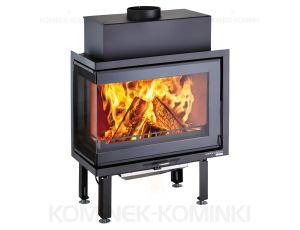 HAAS SOHN SKARA wkład kominkowy narożny lewy 7 kW | Czarny