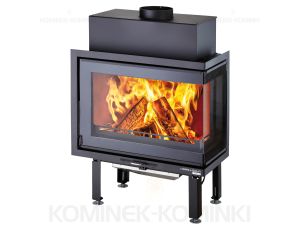 HAAS SOHN SKARA wkład kominkowy narożny prawy 7 kW | Czarny