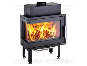 HAAS SOHN SOHO wkład kominkowy narożny lewy 7 kW | Czarny