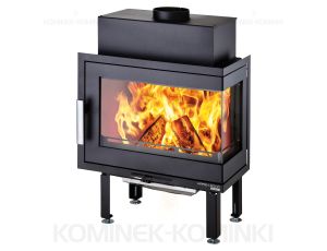 HAAS SOHN SOHO wkład kominkowy narożny prawy 7 kW | Czarny