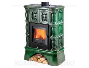 HAAS SOHN TREVISO II piec wolnostojący z płaszczem wodnym 8,2 kW | Zielony