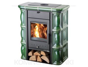 HAAS SOHN TREVISO MINI piec wolnostojący kaflowy 6,4 kW | Kafle: Zielone