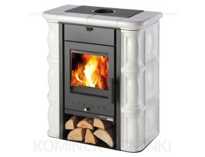 HAAS SOHN TREVISO MINI piec wolnostojący kaflowy 6,4 kW | Kość Słoniowa