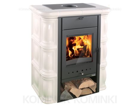 HAAS SOHN TREVISO MINI piec wolnostojący kaflowy 6,4 kW | Kość Słoniowa - 2