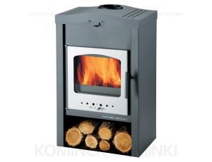 HAAS SOHN VAASA PLUS V piec wolnostojący 7,2 kW | Antracytowy / D: Srebrne