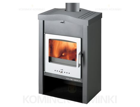 HAAS SOHN VAASA PLUS V piec wolnostojący 7,2 kW | Antracytowy / D: Srebrne