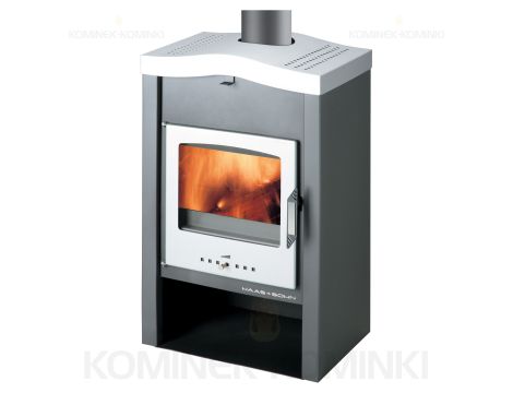 HAAS SOHN VAASA PLUS V piec wolnostojący 7,2 kW | Antracytowy / DP: Srebrne