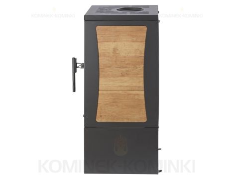 HAAS SOHN VENTO piec wolnostojący 6,3 kW | Czarny / Płytki: Drewnopodobne - 4