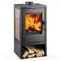 HAAS SOHN VENTO piec wolnostojący 6,3 kW | Czarny / Płytki: Drewnopodobne - 4