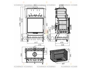 HAAS SOHN VESUVIO II/13/1S wkład kominkowy z płaszczem wodnym 20,2 kW | Żel - image 2