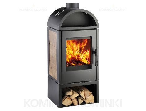 HAAS SOHN VISTA piec wolnostojący 6,3 kW | Czarny / Płytki: Drewnopodobne - 3