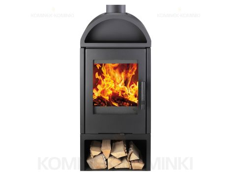 HAAS SOHN VISTA piec wolnostojący 6,3 kW | Czarny / Płytki: Drewnopodobne - 2