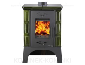 HAAS SOHN EBOLI AL II piec wolnostojący pł. wodnym 12 kW | Zielony - image 2