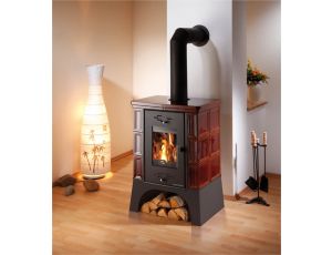 HAAS SOHN EBOLI piec wolnostojący kaflowy 8,4 kW | Kafle: Brązowe - image 2