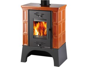 HAAS SOHN EBOLI piec wolnostojący kaflowy 8,4 kW | Kafle: Karmelowe