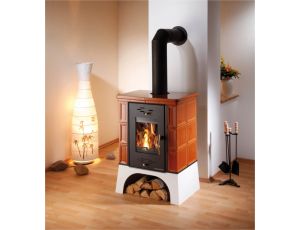 HAAS SOHN EBOLI piec wolnostojący kaflowy 8,4 kW | Kafle: Karmelowe - image 2