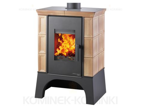 HAAS SOHN EBOLI piec wolnostojący kaflowy 8,4 kW | Kafle: Tytoniowe