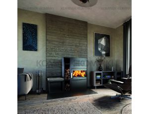 HAAS SOHN AXON piec wolnostojący narożny  7 kW | Czarny - image 2