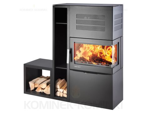 HAAS SOHN AXON piec wolnostojący narożny  7 kW | Czarny - 10