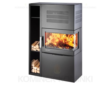 HAAS SOHN AXON piec wolnostojący narożny  7 kW | Czarny