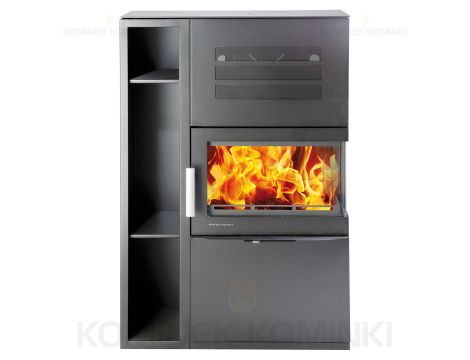 HAAS SOHN AXON piec wolnostojący narożny  7 kW | Czarny - 4