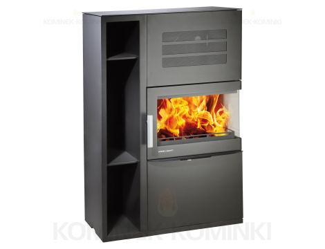 HAAS SOHN AXON piec wolnostojący narożny  7 kW | Czarny - 3