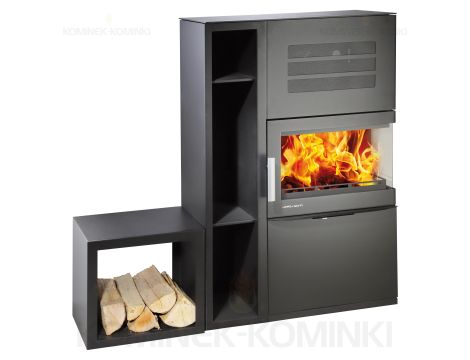 HAAS SOHN AXON piec wolnostojący narożny  7 kW | Czarny - 9