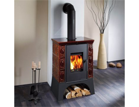 HAAS SOHN EMPOLI AL II piec wolnostojący pł. wodnym 12 kW | Czarny/ Brązowy - 2