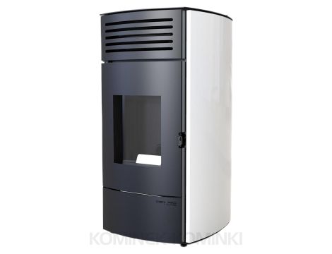 DEFRO HOME AQUAPELL Biały piec na pellet z płaszczem wodnym 13 kW kominek