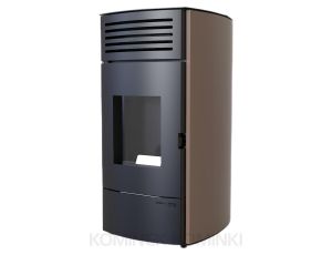 DEFRO HOME AQUAPELL Brązowy piec na pellet z płaszczem wodnym 13 kW kominek