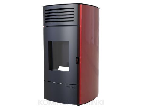 DEFRO HOME AQUAPELL Czerwony piec na pellet z płaszczem wodnym 13 kW kominek